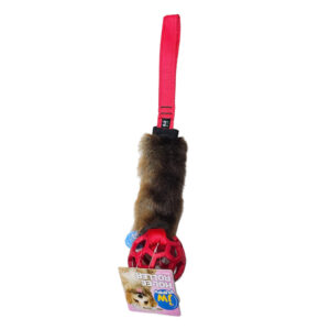 Holee Roller Cage Ball Faux Fur Tug