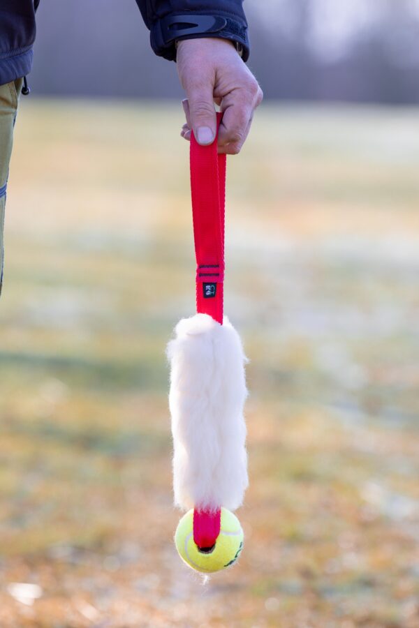 Tennis Ball sheepskin tug toy