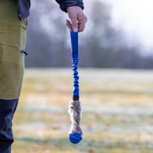 Rabbit skin tug with treat ball