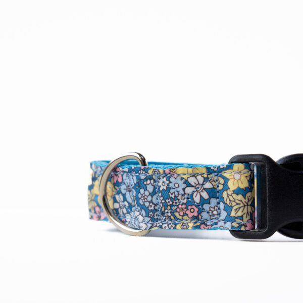 Blue Floral Puppy Collar