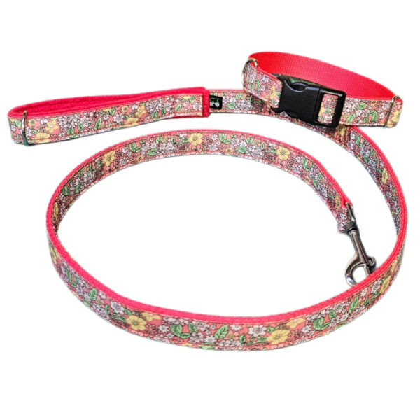 Red Floral Dog Collar