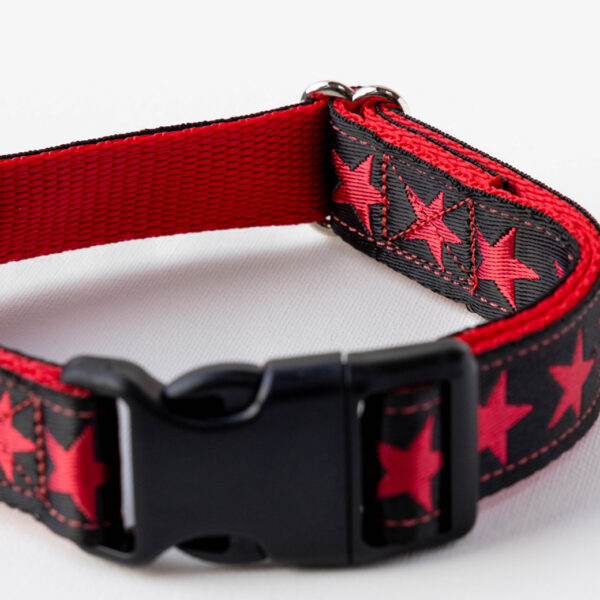 Red Stars Dog Collar