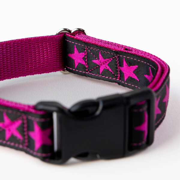 Pink and Black Puppy Collar