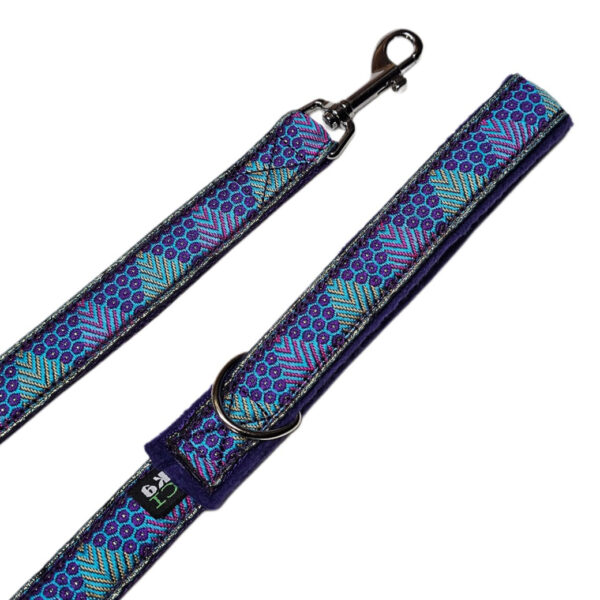 Purple Glitter Fleece Lined Dog Lead